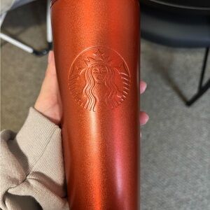 Starbucks Vibrant Orange Sparkly Hot Tumbler